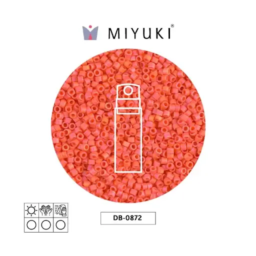 [00884] Miyuki delica 11/0 DB0872 mate opaco naranja AB x 10g