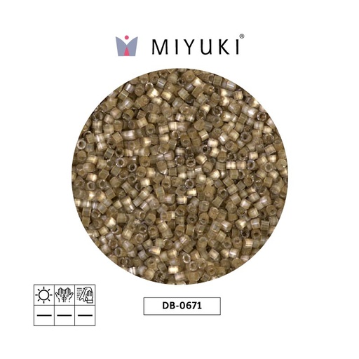 [04393] Miyuki delica 11/0 DB0671 silv forrado variegated x 50g