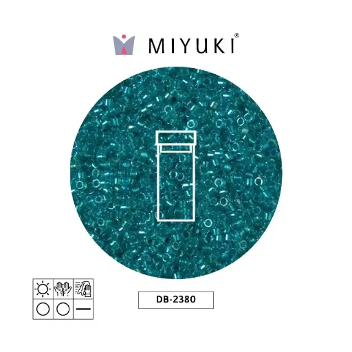 [07879] Miyuki delica 11/0 DB2380 color lined teal x 3g