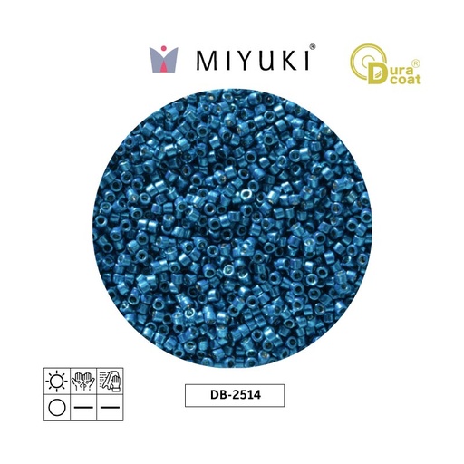 [02443] Miyuki delica 11/0 DB2514 Duracoat galvanizado oscuro carpi azul x 50g