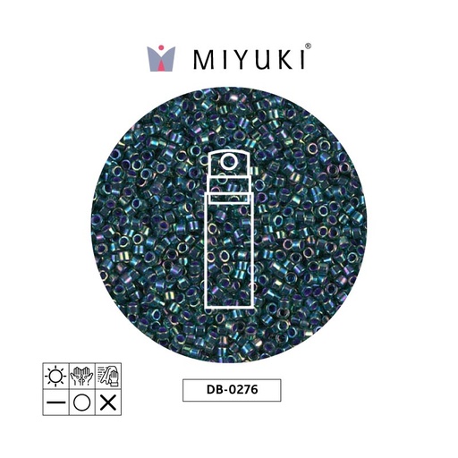 [07134] Miyuki delica 11/0 DB0276 forrado verde AB x 10g