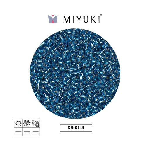 [07172] Miyuki delica 11/0 DB0149 plateado aquamarine x 50g