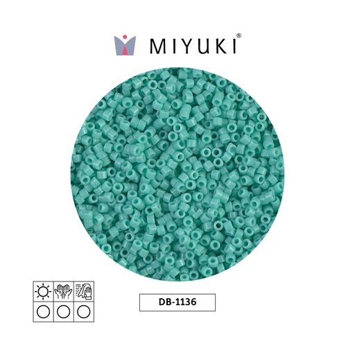 [06582] Miyuki delica 11/0 DB1136 opaco azul opal x 50g