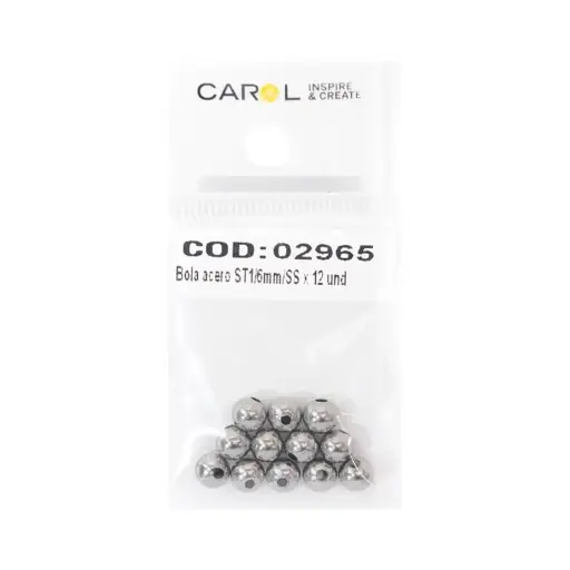 [02965] Balin acero ST1/6mm/SS x 12 und