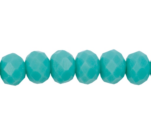 [22509] Murano rondela facetada 8mm verde turquesa 62 x 62unds