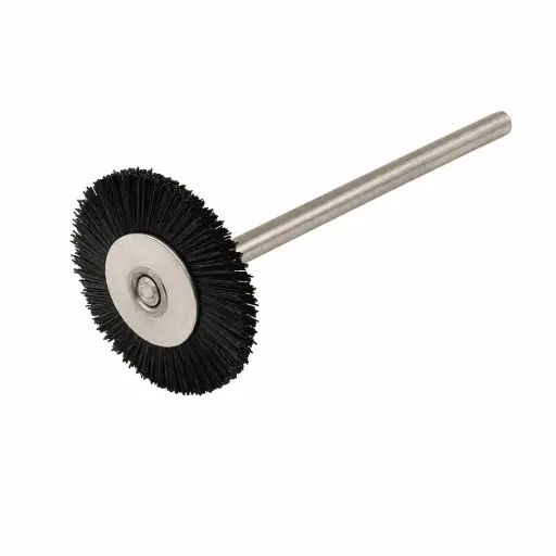 [16293] Mounted Wheel Bristle Brush. Shank size: 3/32 BUF-008