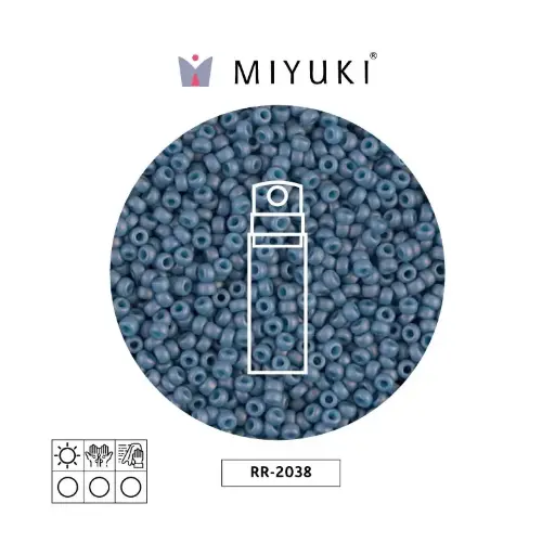 [14820] Mostacilla Miyuki rocalla 11/0 RR2038 opaque light denim satin x 10g
