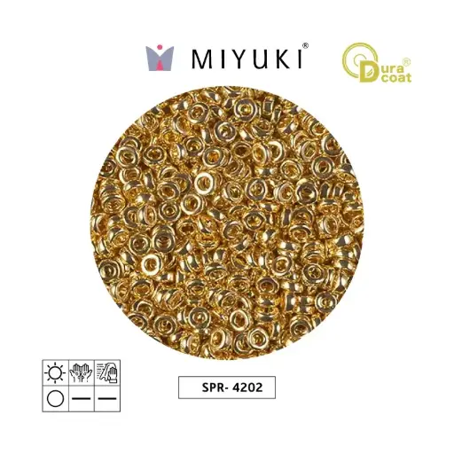 [08355] Miyuki spacer bead 3mm SPR4202 galvanized gold duracoat x 250g