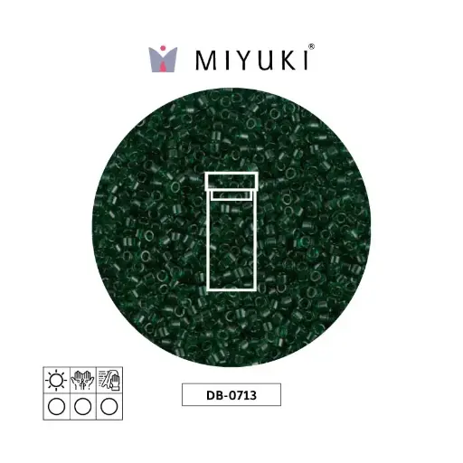 [27681] Miyuki delica 11/0 DB0713 transparente oscuro verde x 3g