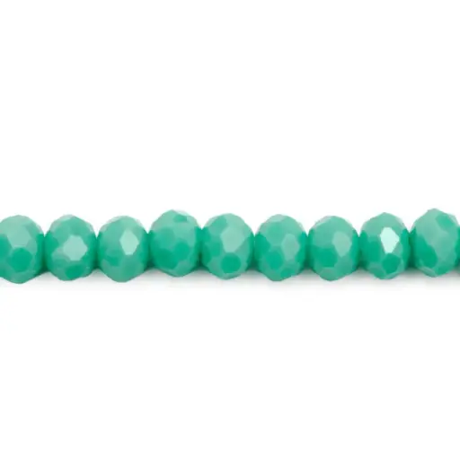[10616] Murano rondela facetada 3mm verde turquesa 58 x aprox 140unds