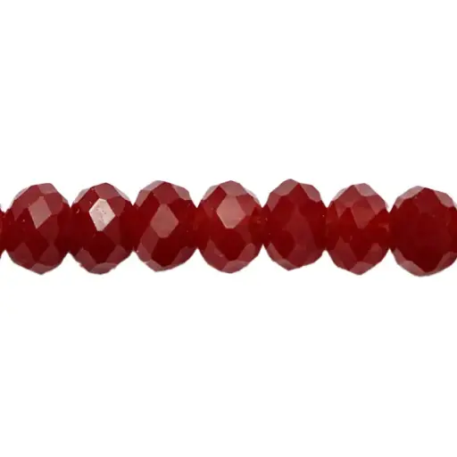 [15878] Murano rondela facetada 4mm dark coral 82 x 150unds