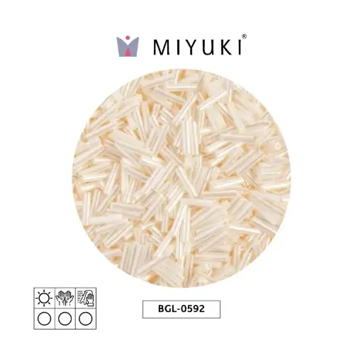 [03955] Miyuki bugle 6mm BGL0592 antique marfil perla Ceylon perlado x 250g
