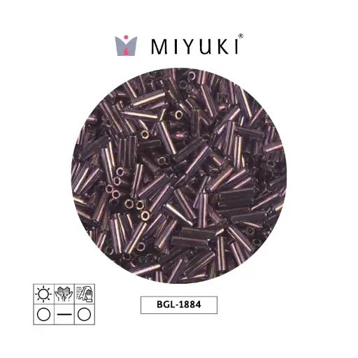 [17850] Miyuki bugle 6mm BGL1884 morado dorado brillo x 250G