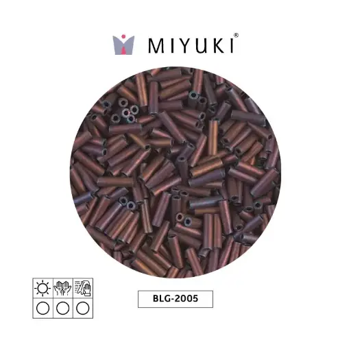 [13703] Miyuki bugle 6mm BGL2005 matte metallic dark raspberry AB x 250G