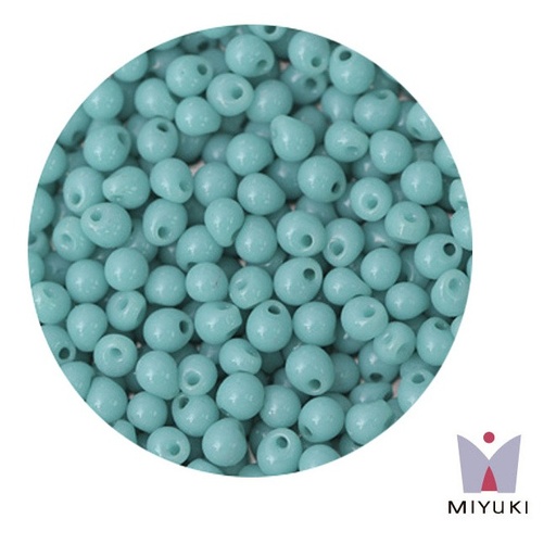 [05318] Miyuki drop beads 2.8mm DP0012l opaco caribe azul verdoso x 500g