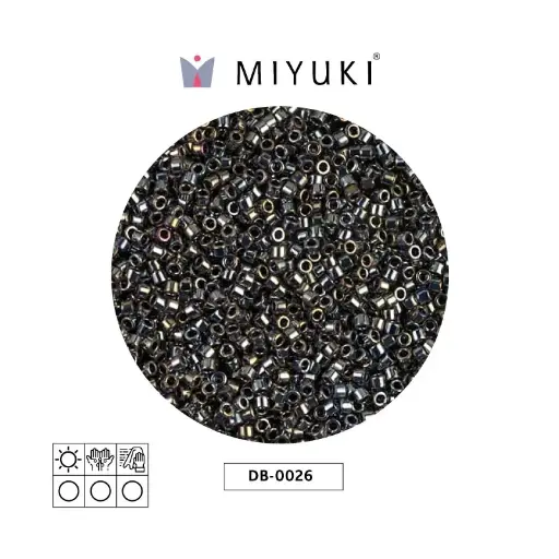 [28434] Miyuki delica 11/0 DB0026 metallic steel AB x 50g