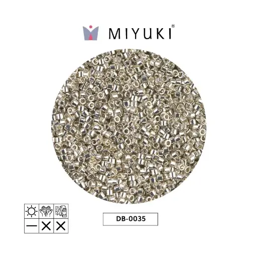 [03961] Miyuki delica 11/0 DB0035 galvanized silver x 50gr