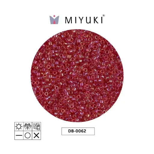 [27033] Miyuki delica 11/0 DB0062 light cranbery ined topaz luster x 50g