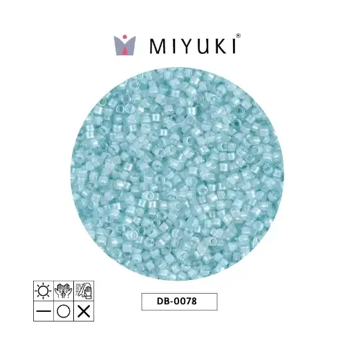 [20337] Miyuki delica 11/0 DB0078 azul niebla forrado cristal lusterr x 50g