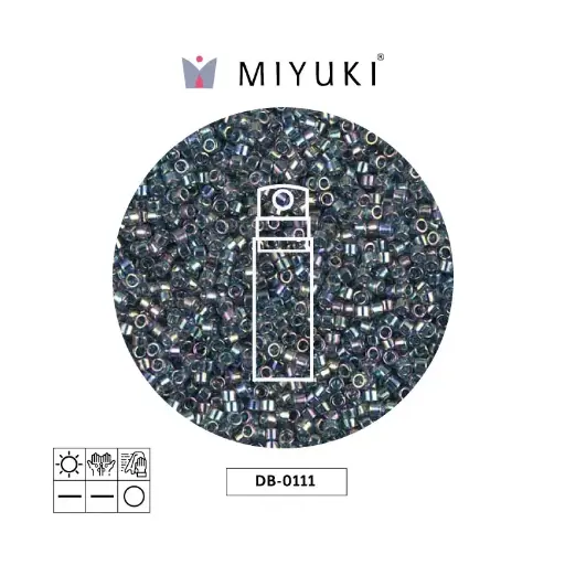 [28080] Miyuki delica 11/0 DB0111 tr bluegrey rainbo x 10g