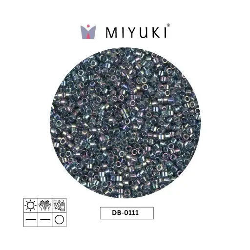 [27317] Miyuki delica 11/0 DB0111 tr. bluegrey rainb x 50g