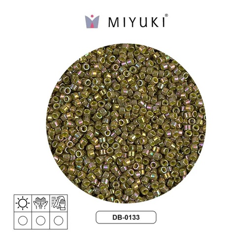 [26721] Miyuki delica 11/0 DB0133 opaco dorado verde oliva lusterr x 50g