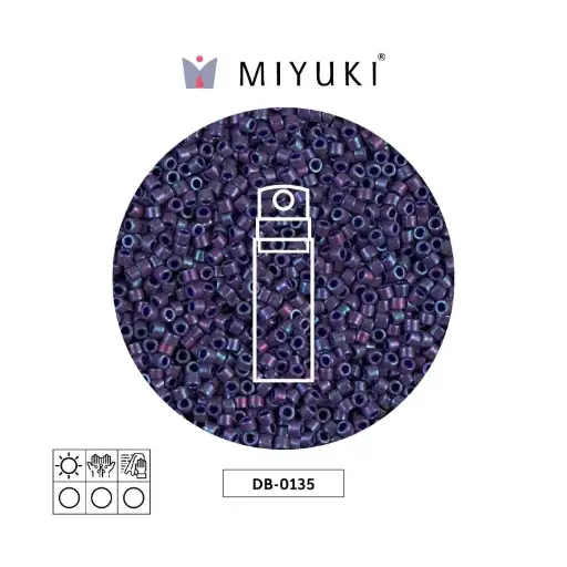 [28310] Miyuki delica 11/0 DB0135 opaco eggplant lusterr x 10g