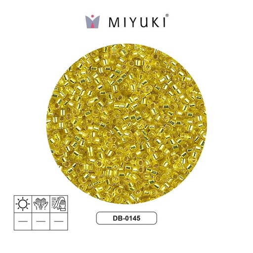 [27286] Miyuki delica 11/0 DB0145 silver lined yellow x 50g
