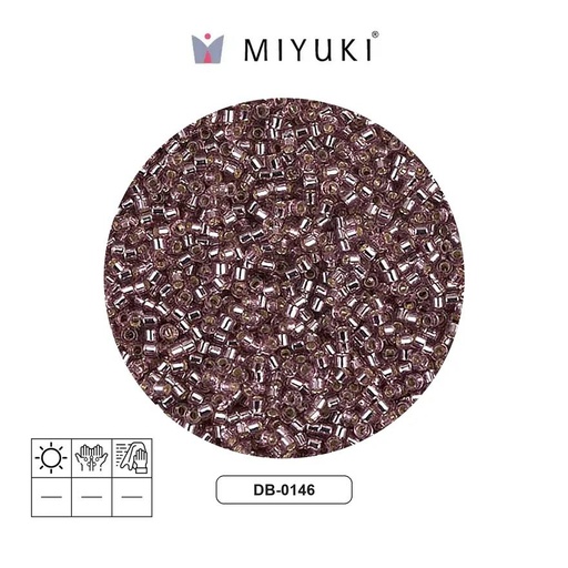 [26841] Miyuki delica 11/0 DB0146 plateado smoky ameth x 50g