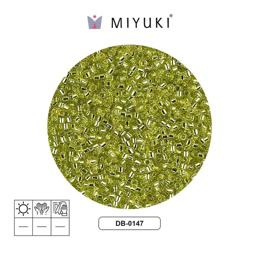 [27295] Miyuki delica 11/0 DB0147 plateado verde chartreuse x 50g