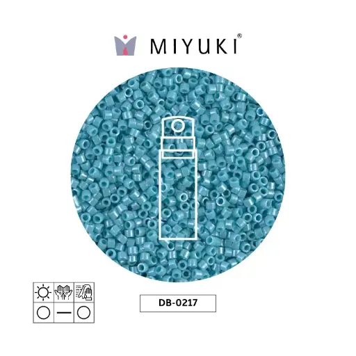 [07181] Miyuki delica 11/0 DB0217 opaco azul turquesa lusterr x 10g