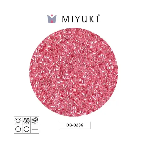 [27835] Miyuki delica 11/0 DB0236 lined rose luste x 50g