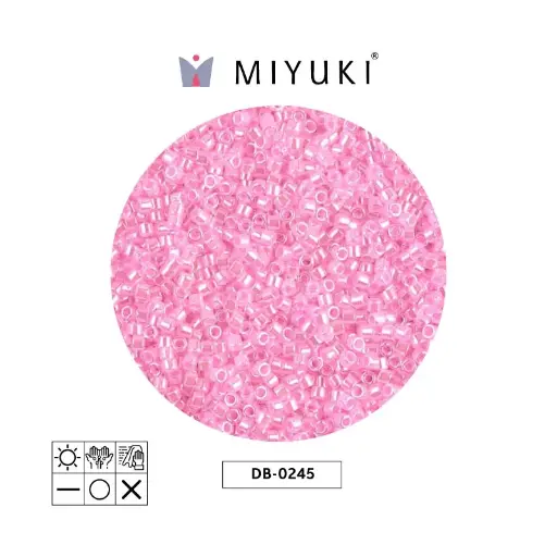 [28448] Miyuki delica 11/0 DB0245 rosado ceylon perlado x 50g