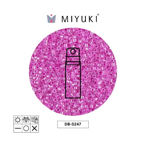[22510] Miyuki delica 11/0 DB0247 forrado fucsia x 10g