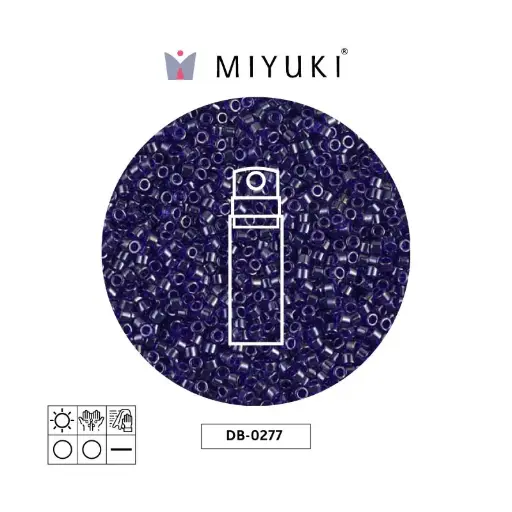 [12816] Miyuki delica 11/0 DB0277 transparent cobalt luster x 10g