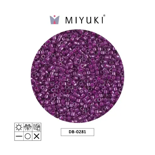 [27347] Miyuki delica 11/0 DB0281 fucsia forrado cristal lusterr x 50g