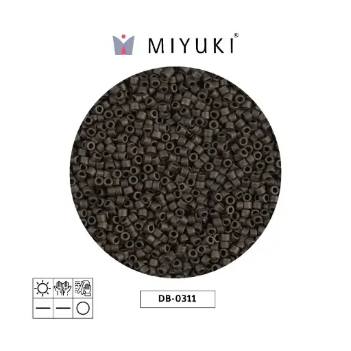 [28440] Miyuki delica 11/0 DB0311 mate metalizado oscuro verde x 50g