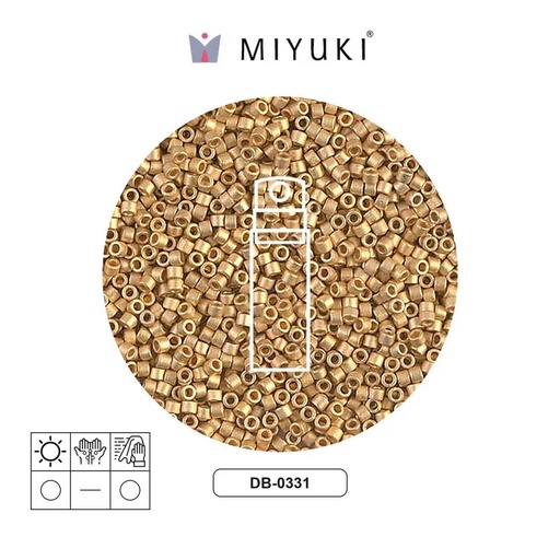 [12832] Miyuki delica 11/0 DB0331 matte 24kt gold plated x 10g