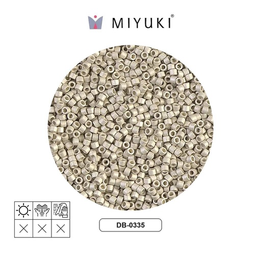 [13335] Miyuki delica 11/0 DB0335 matt metalizado plateado x 250g