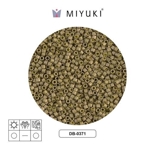 [32199] Miyuki delica 11/0 DB0371 opaco dorado verde sati x 50g