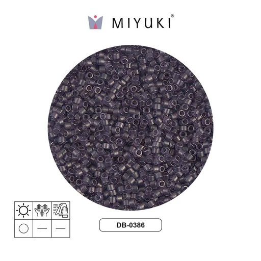 [27070] Miyuki delica 11/0 DB0386 transparente dried lila satinado x 50g