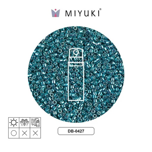 [14075] Miyuki delica 11/0 DB0427 galvanized dark aqua x 10g