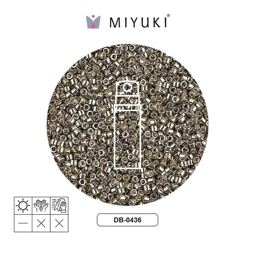 [02509] Miyuki delica 11/0 DB0436 galvanizado pewter x 10g
