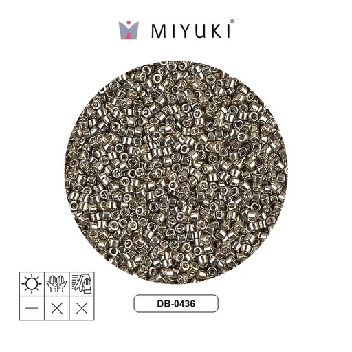 [22691] Miyuki delica 11/0 DB0436 galvanizado pewter x 250g