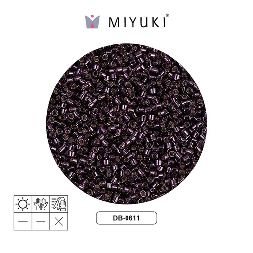 [15708] Miyuki delica 11/0 DB0611 silver lined wine x 50g