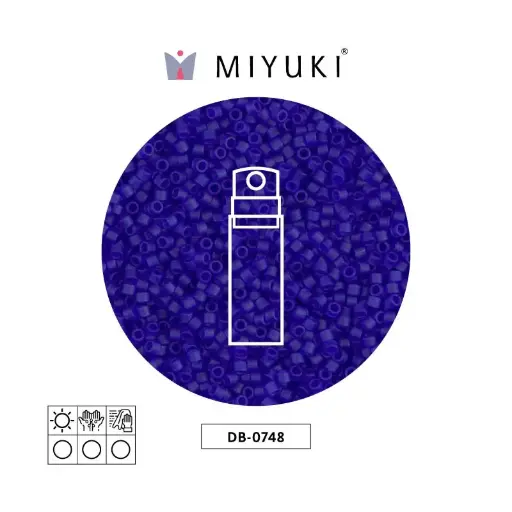 [28086] Miyuki delica 11/0 DB0748 mate transparente azul x 10g
