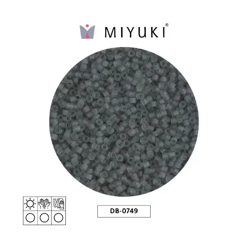 [27279] Miyuki delica 11/0 DB0749 matte transparent grey x 50g