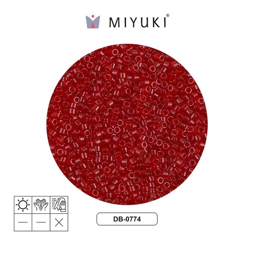 [18873] Miyuki delica 11/0 DB0774 matte transp red x 50g
