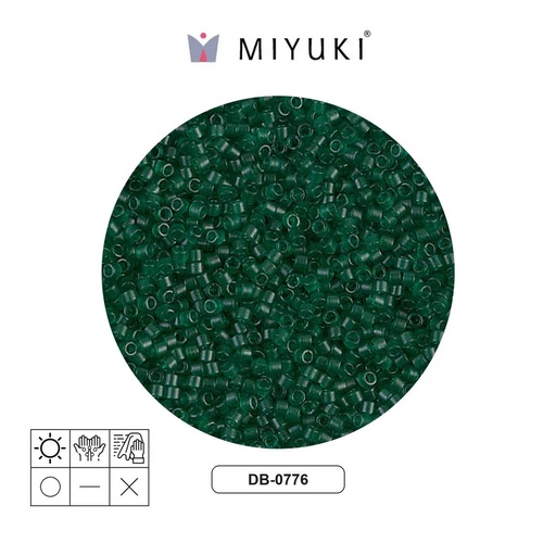 [15011] Miyuki delica 11/0 DB0776 matte transp kelly x 50g
