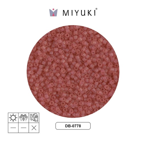 [28334] Miyuki delica 11/0 DB0778 mate transparente oscuro rosa x 50g